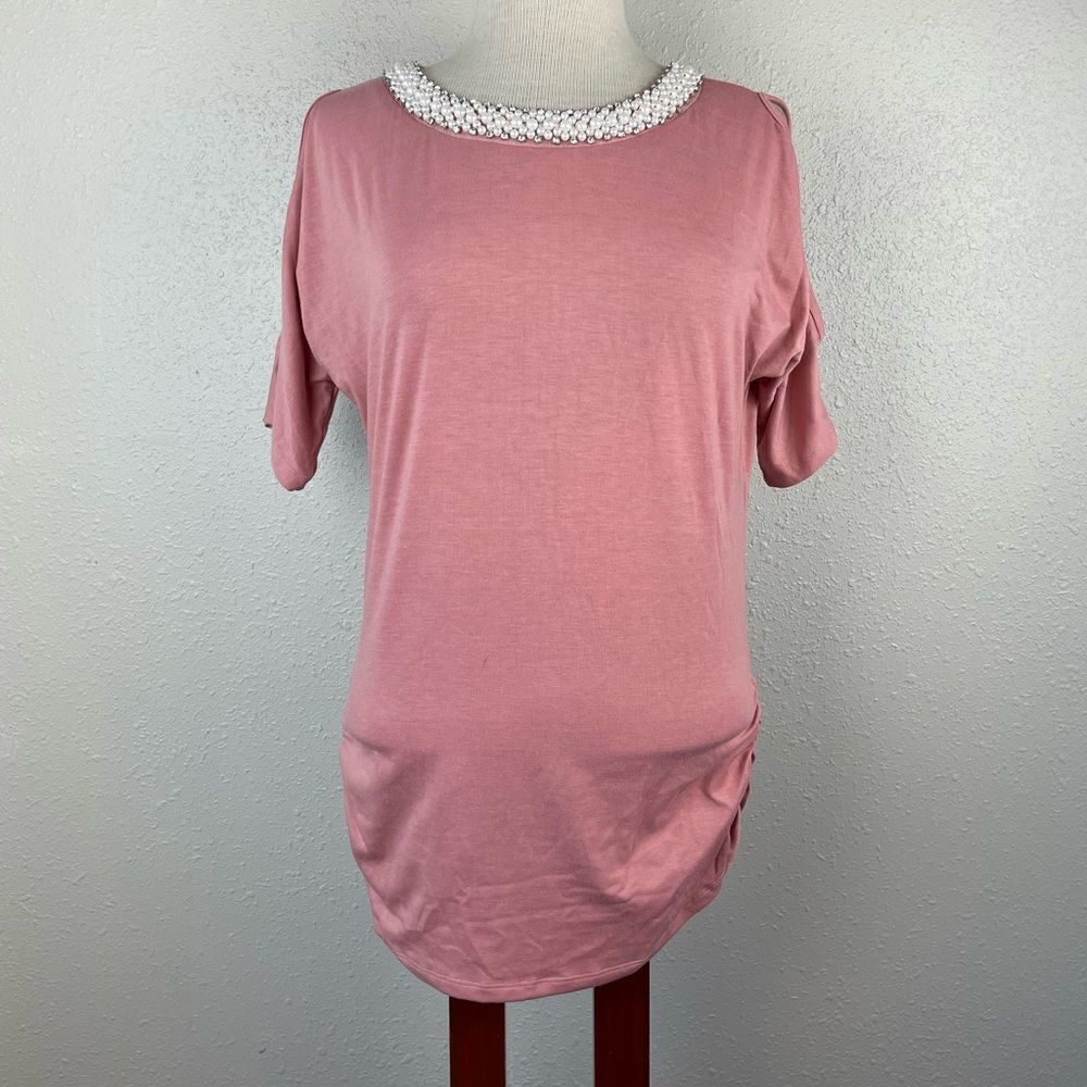 Tutta Bella Maternity Cold Shoulder Top Size M EUC